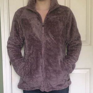 Women’s Purple zip up fleece jacket. Size Small. Like New.